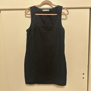 Abercrombie and Fitch Black linen blend shift mini Dress size medium